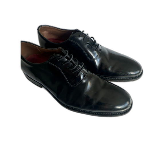 GRENSON Men\'s Evening / Oxford Shoe Black Lace-Up Patent-Look Formal Sz UK 11 main image 4